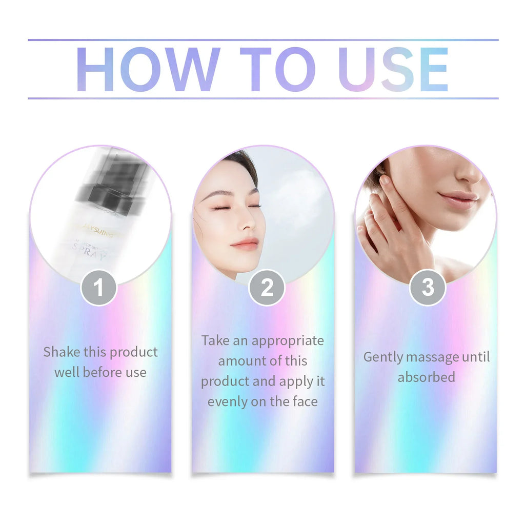 Makeup Setting Spray Hyaluronic Acid Moisturizing Hydrate Oil Control Long-Lasting Sweatproof Refreshing Quick Fixer Cosmetics