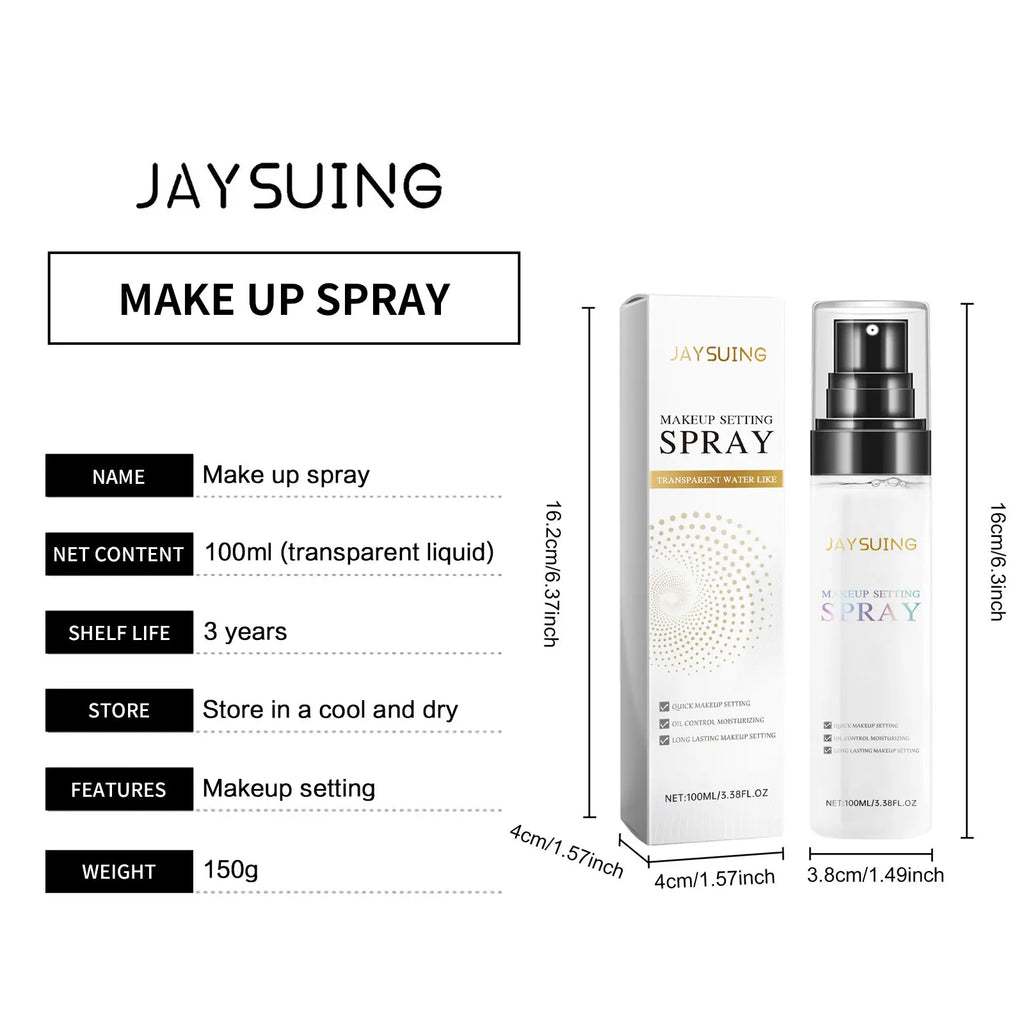 Makeup Setting Spray Hyaluronic Acid Moisturizing Hydrate Oil Control Long-Lasting Sweatproof Refreshing Quick Fixer Cosmetics