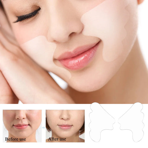 Facial Wrinkle Remover Pad Reusable Medical Grade Silicone Nasolabial Folds Anti-aging Mask Prevent Wrinkle Skin Lifting Patches